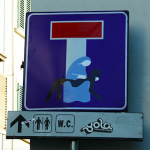 Florence Street Art_Clet, Florence, Italy