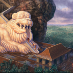Lví brána Sigiriya - ilustrace, Srí Lanka